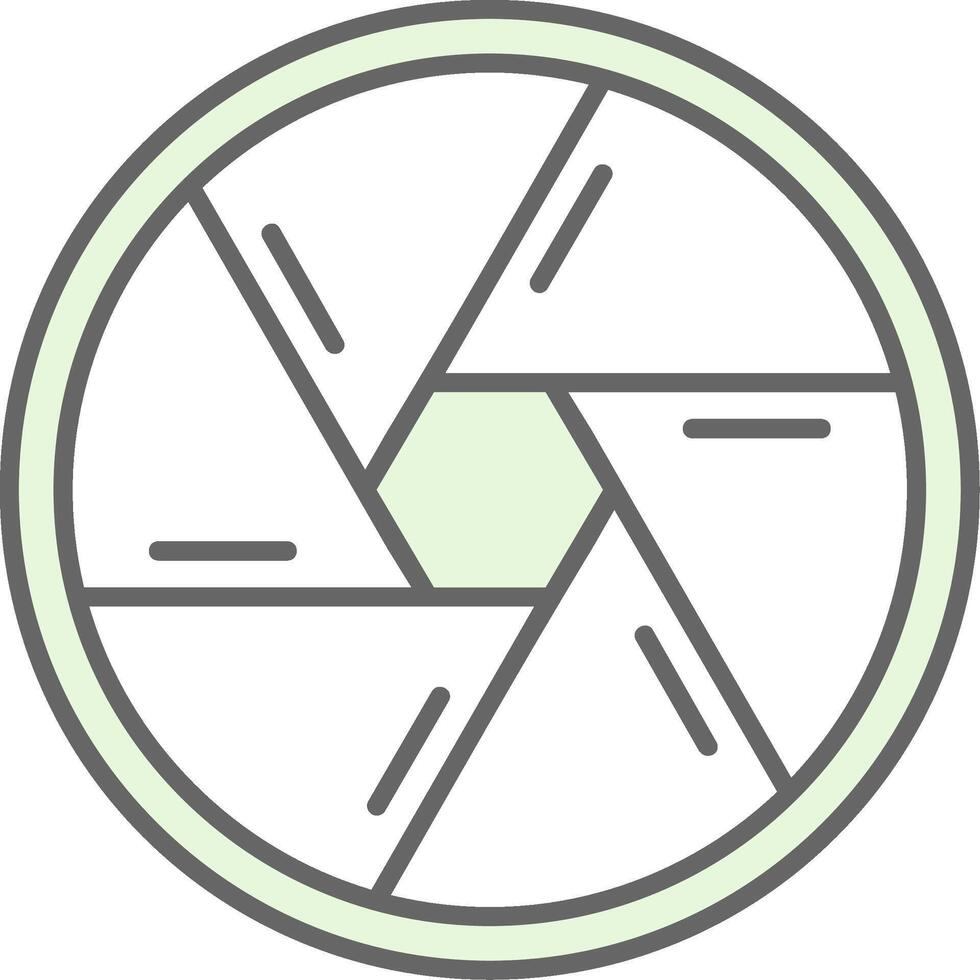 Shutter Green Light Fillay Icon vector