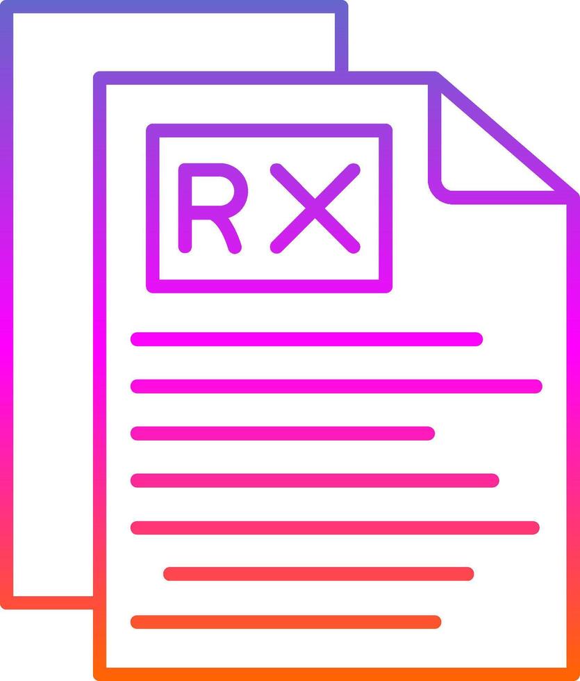 Rx Line Gradient Icon vector