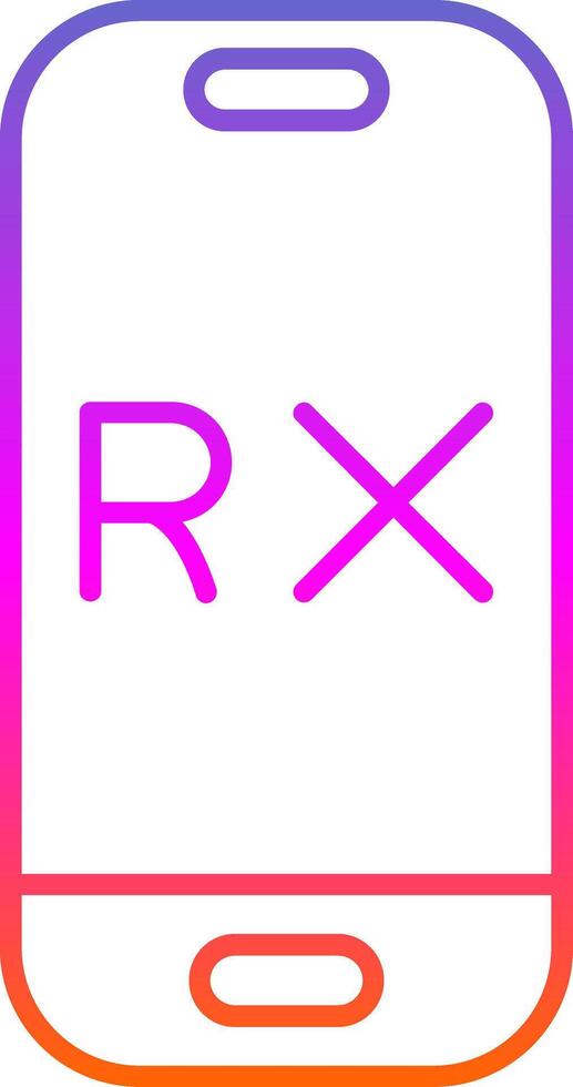 rx línea degradado icono vector