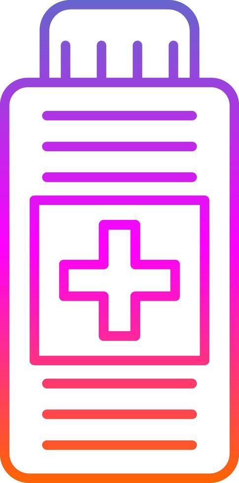Syrup Line Gradient Icon vector