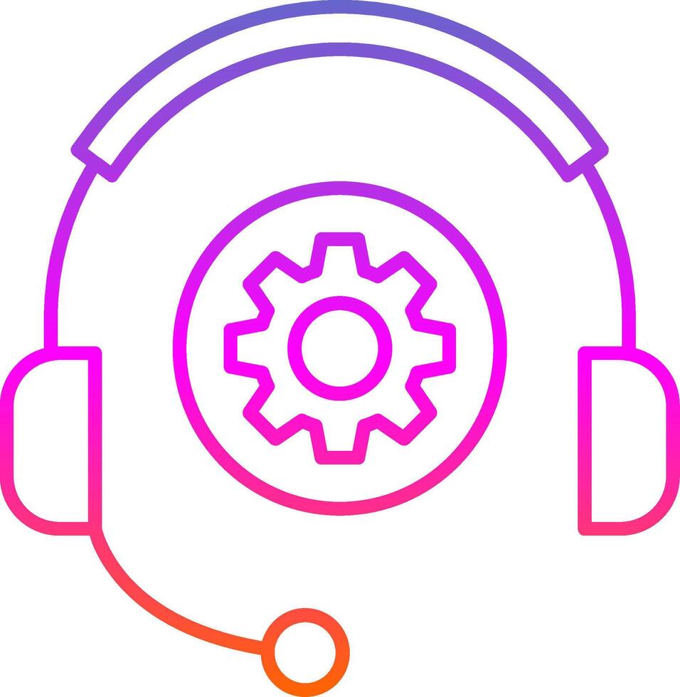 Technical Support Line Gradient Icon vector