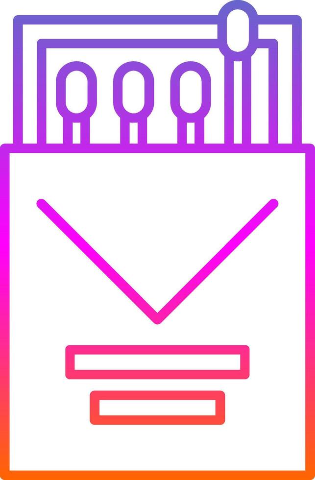 Match Box Line Gradient Icon vector