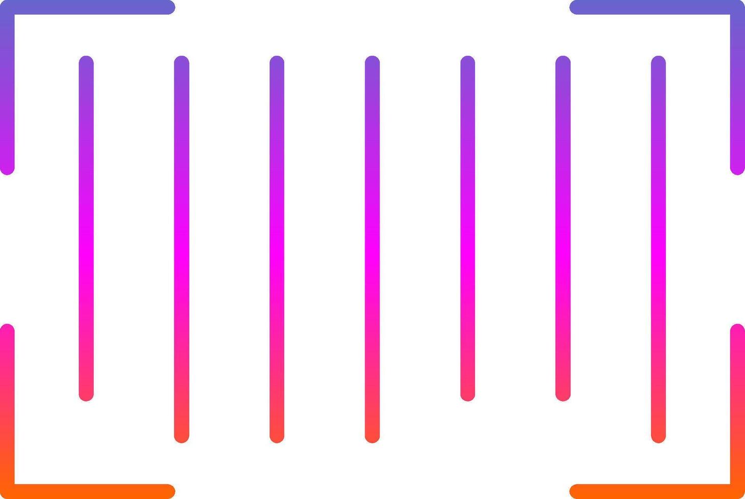icono de gradiente de línea de código de barras vector