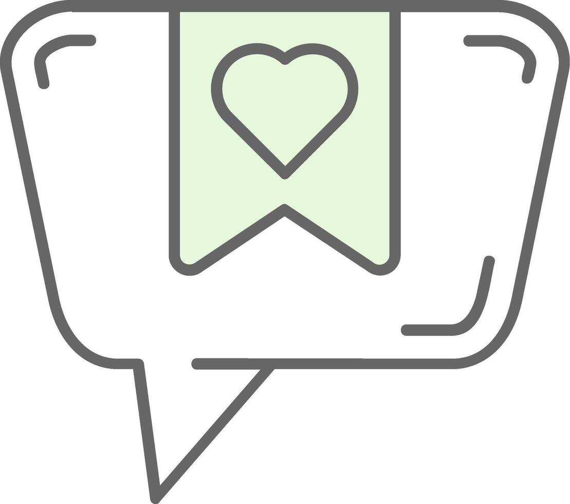Favourite Green Light Fillay Icon vector