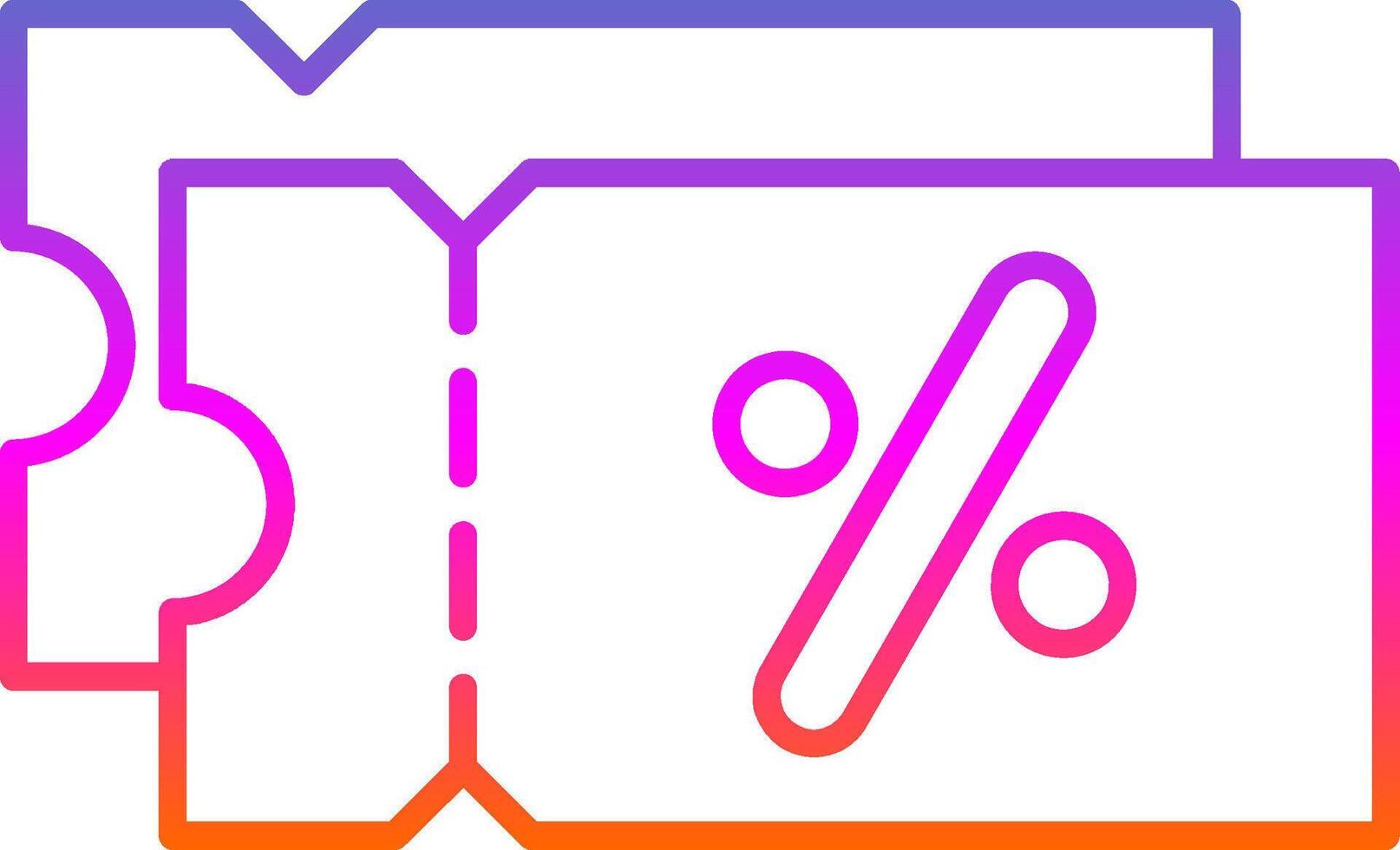 Discount Line Gradient Icon vector