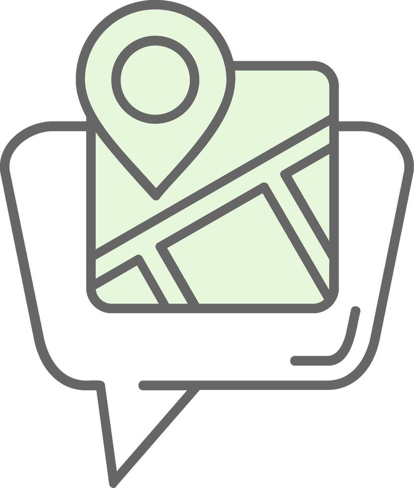 Map location Green Light Fillay Icon vector