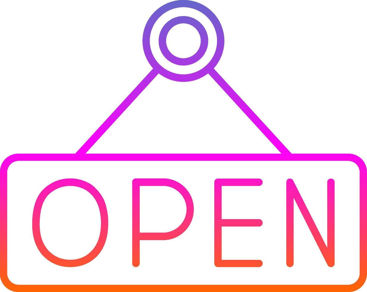 Open Line Gradient Icon vector