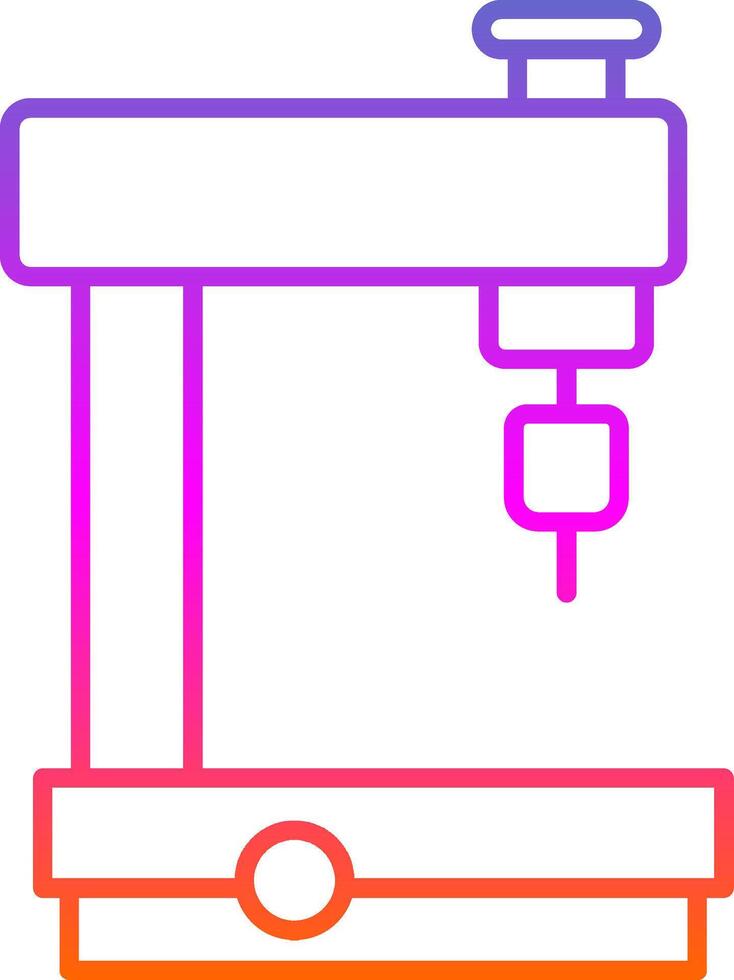 Milling Machine Line Gradient Icon vector
