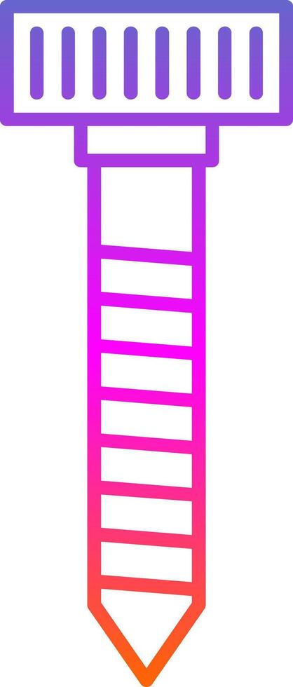 Screw Line Gradient Icon vector