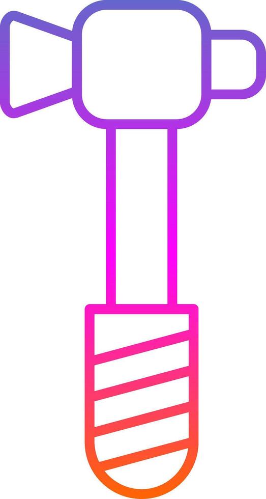 Hammer Line Gradient Icon vector