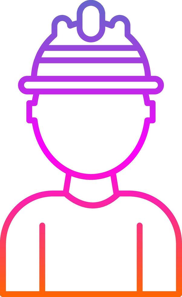 Labor Line Gradient Icon vector
