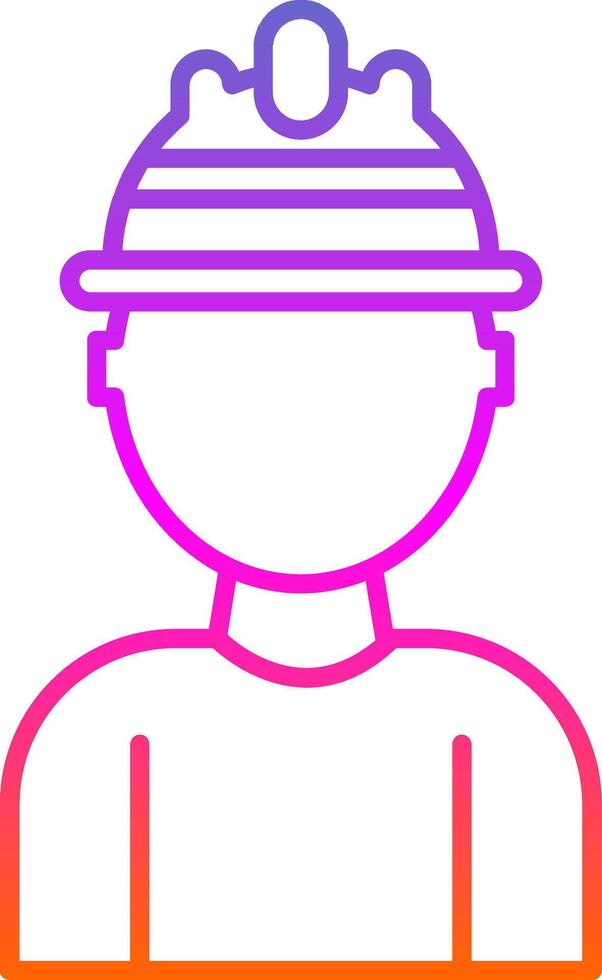 Labor Line Gradient Icon vector