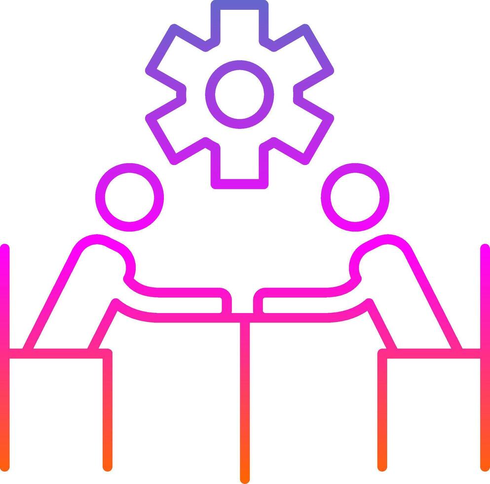 Business People Line Gradient Icon vector