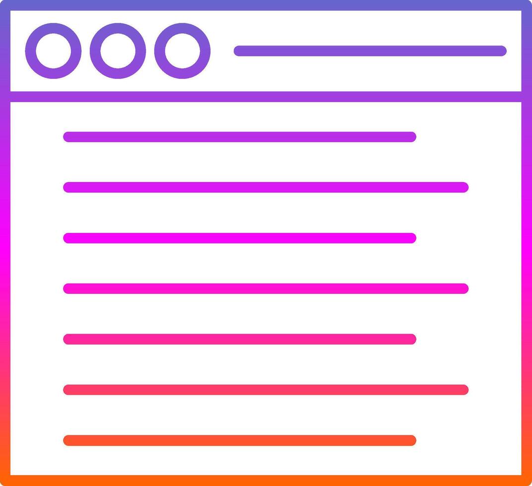 Web Line Gradient Icon vector