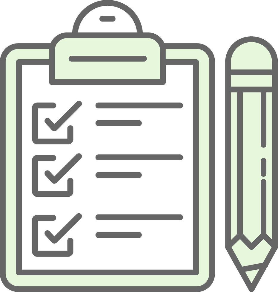 Exam Green Light Fillay Icon vector