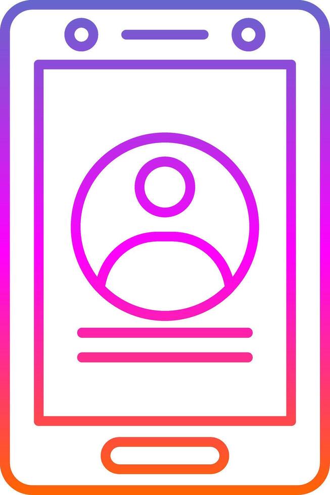 Avatar Line Gradient Icon vector