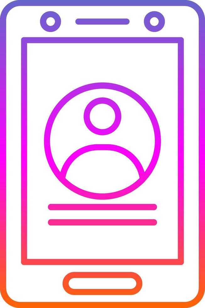 Avatar Line Gradient Icon vector