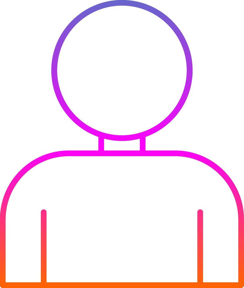 User Line Gradient Icon vector