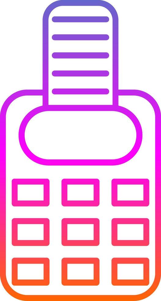 Point Of Service Line Gradient Icon vector