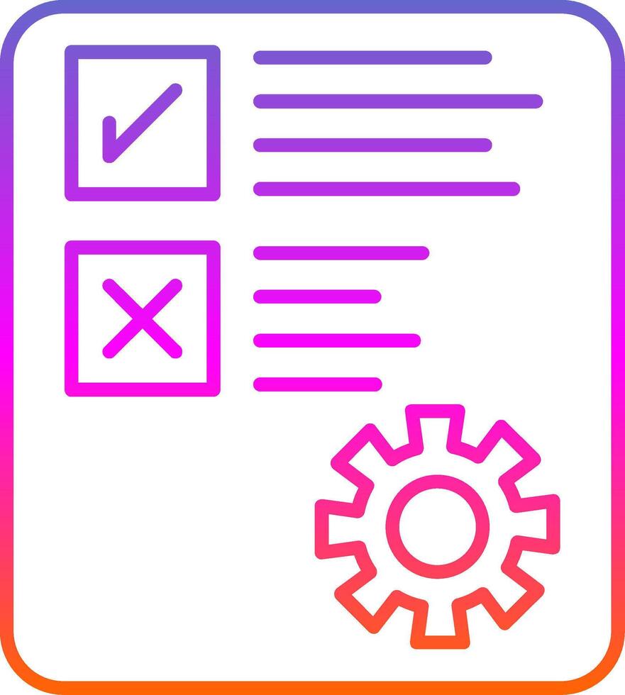 Document Line Gradient Icon vector