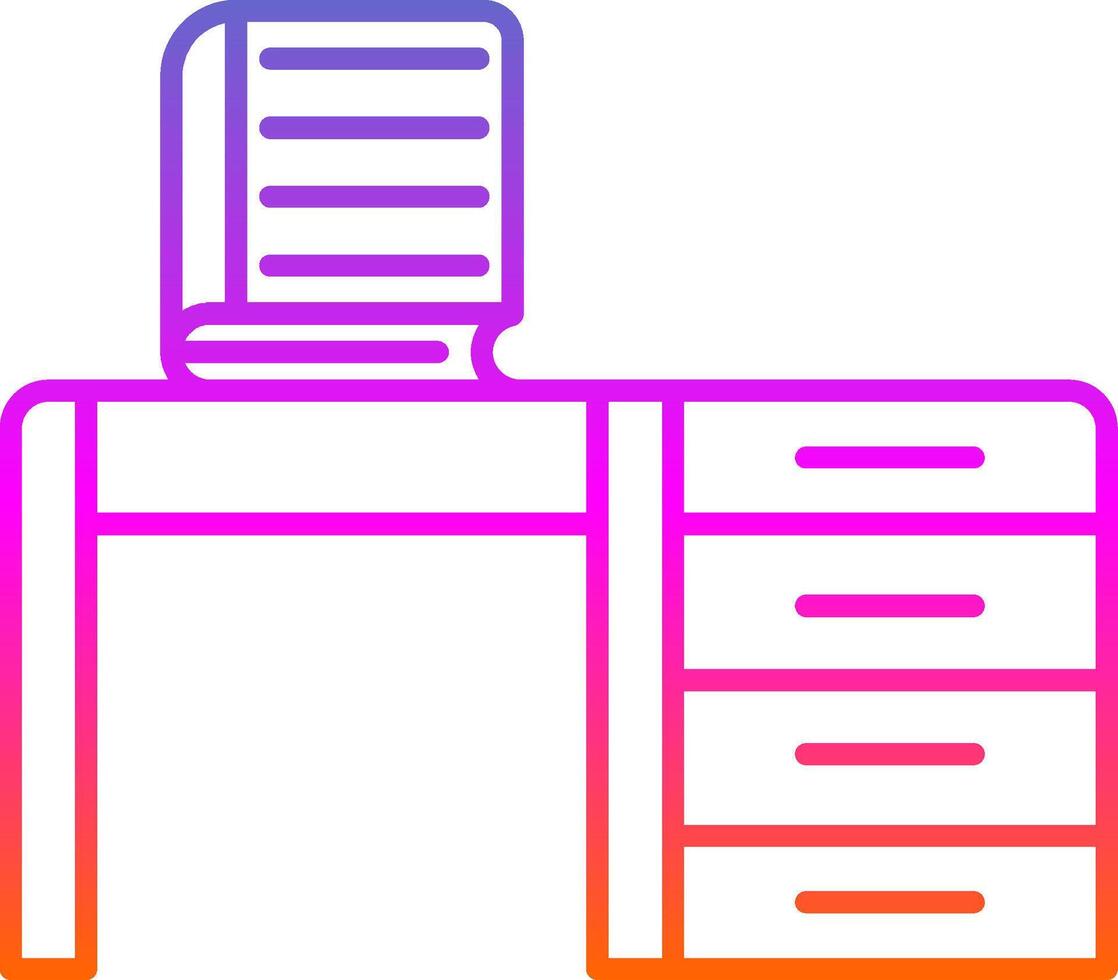 Table Line Gradient Icon vector