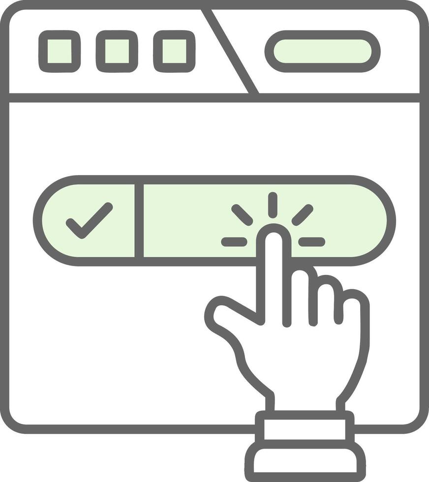 Subscribe Green Light Fillay Icon vector