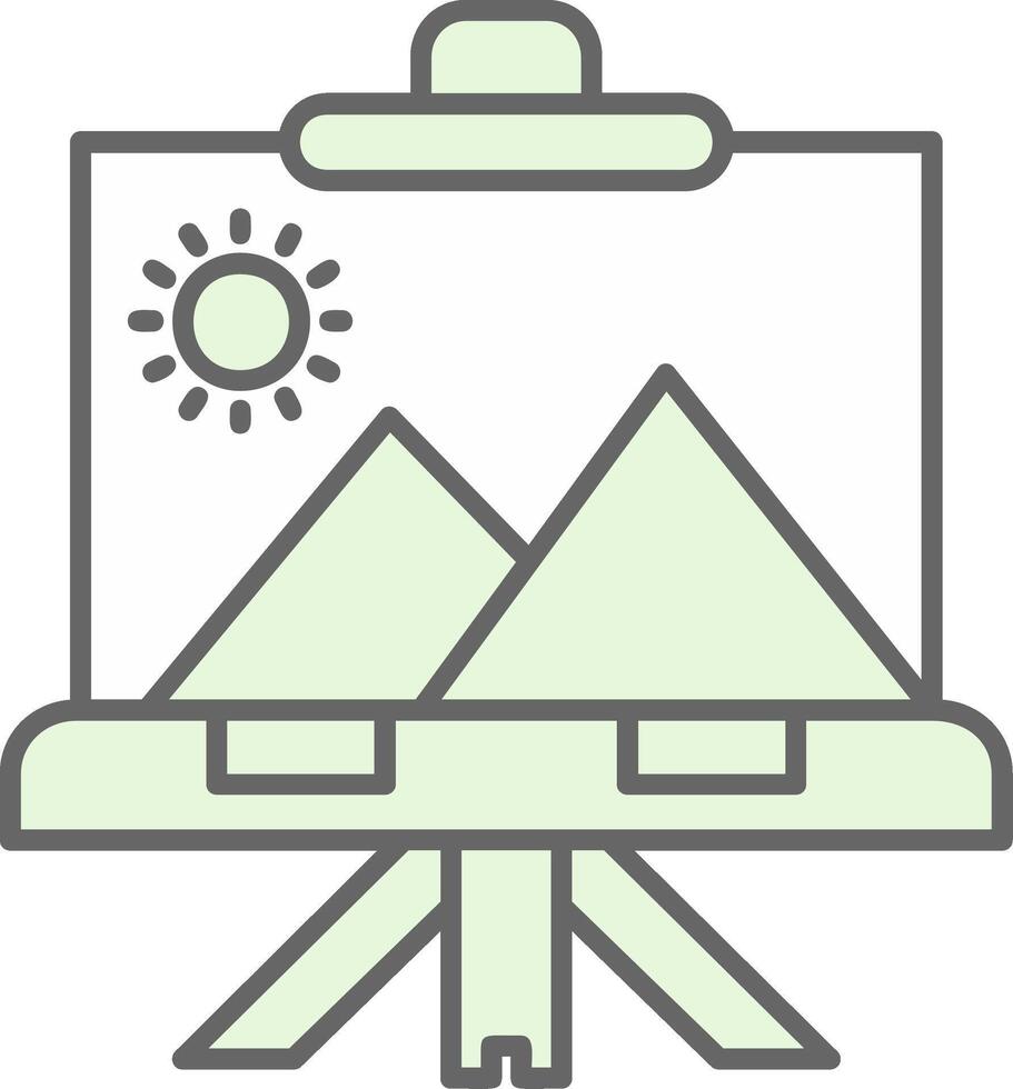 Canvas Green Light Fillay Icon vector