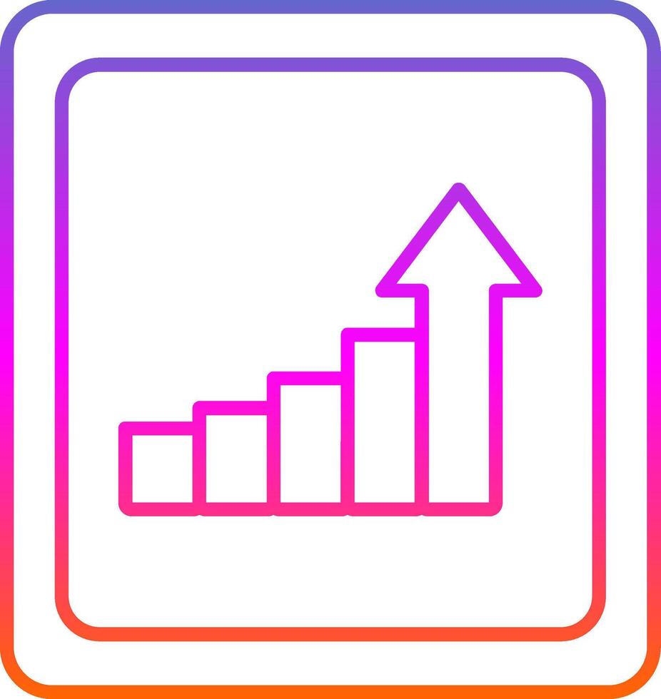 Rise Line Gradient Icon vector