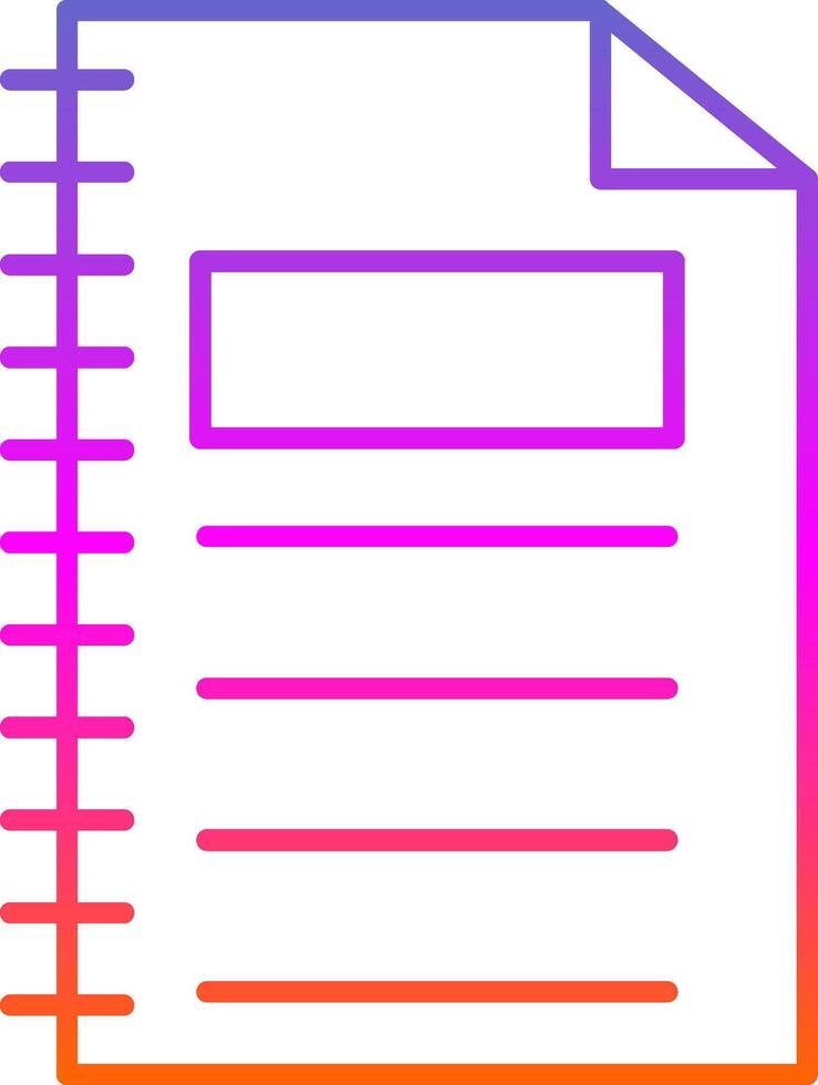 Notebook Line Gradient Icon vector
