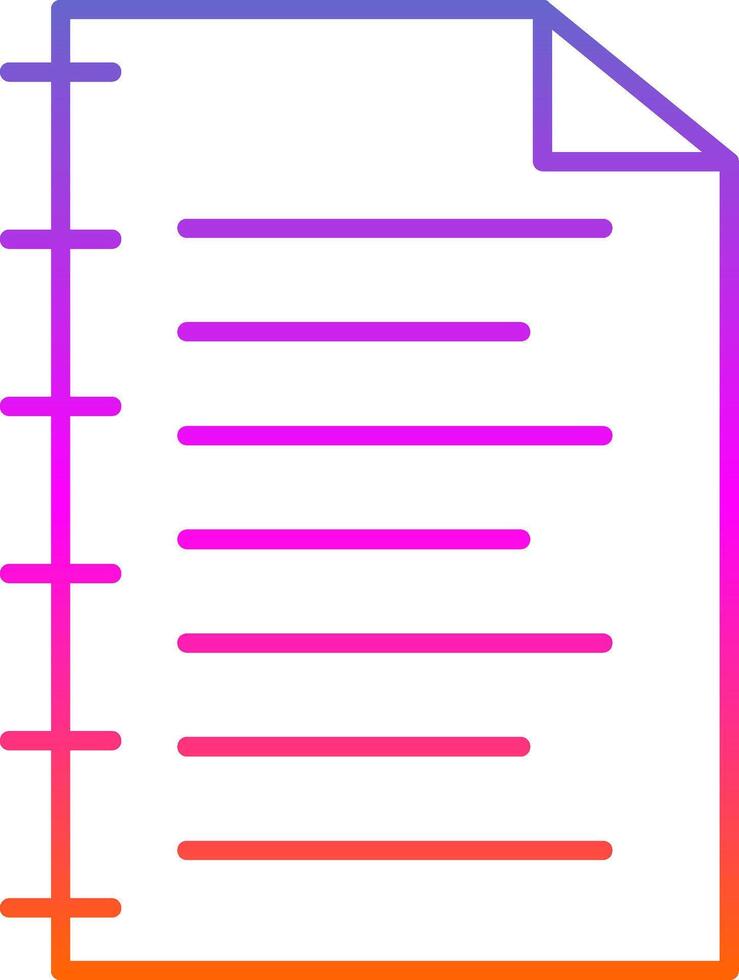 Notebook Line Gradient Icon vector
