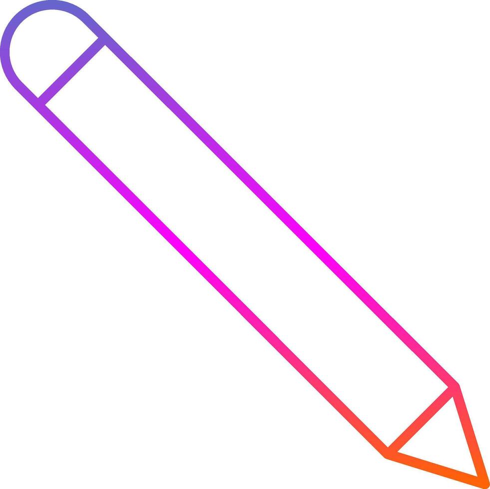 Pencil Line Gradient Icon vector
