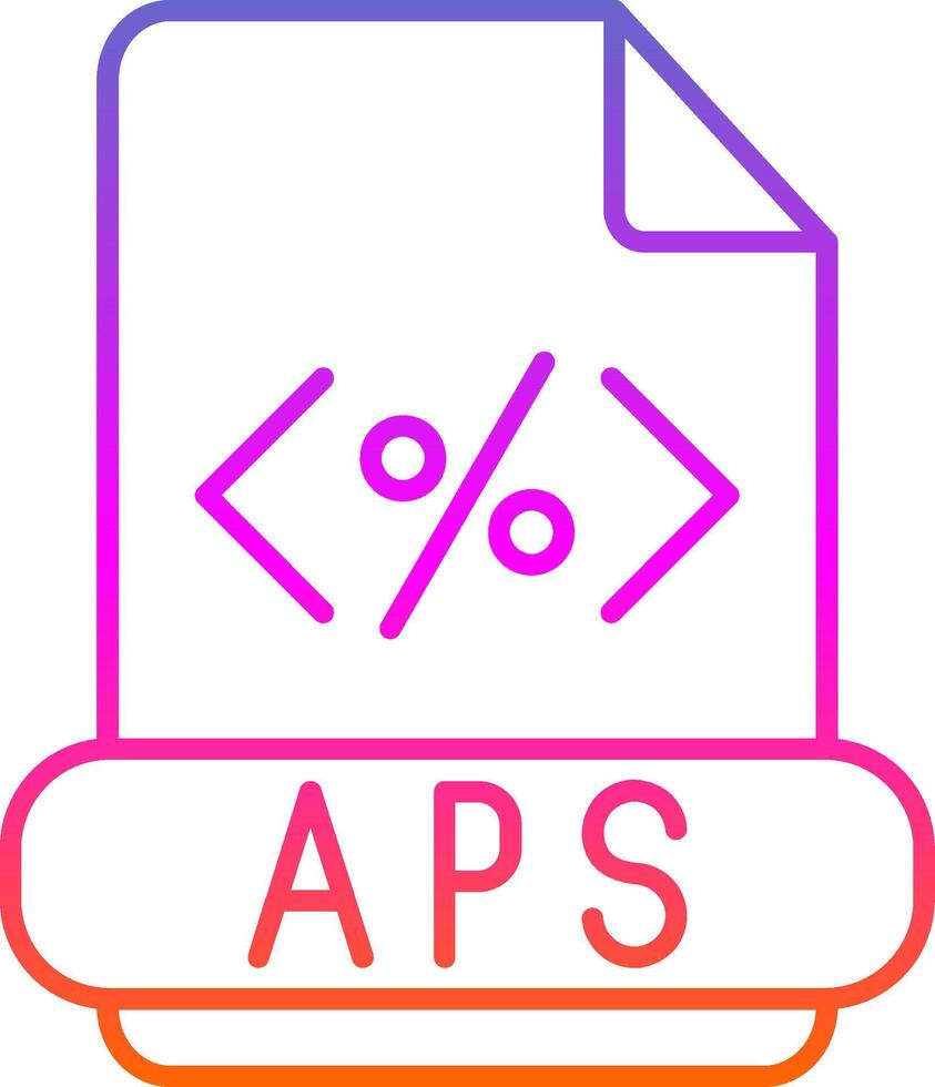 Asp Line Gradient Icon vector