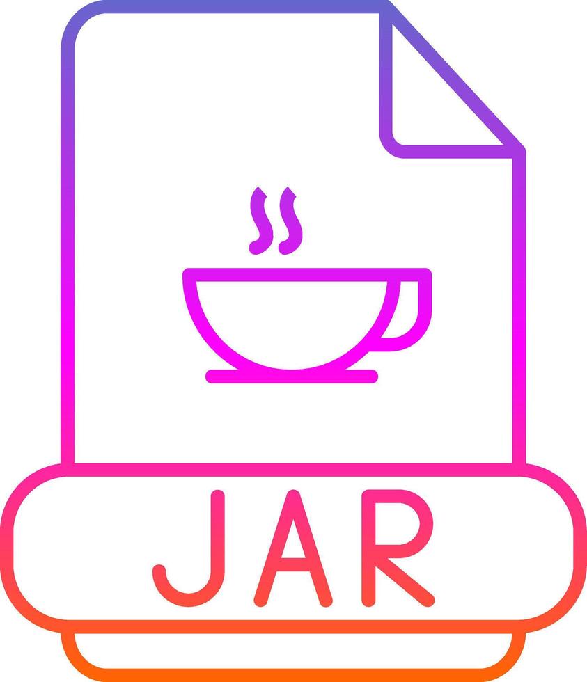 Jar Line Gradient Icon vector