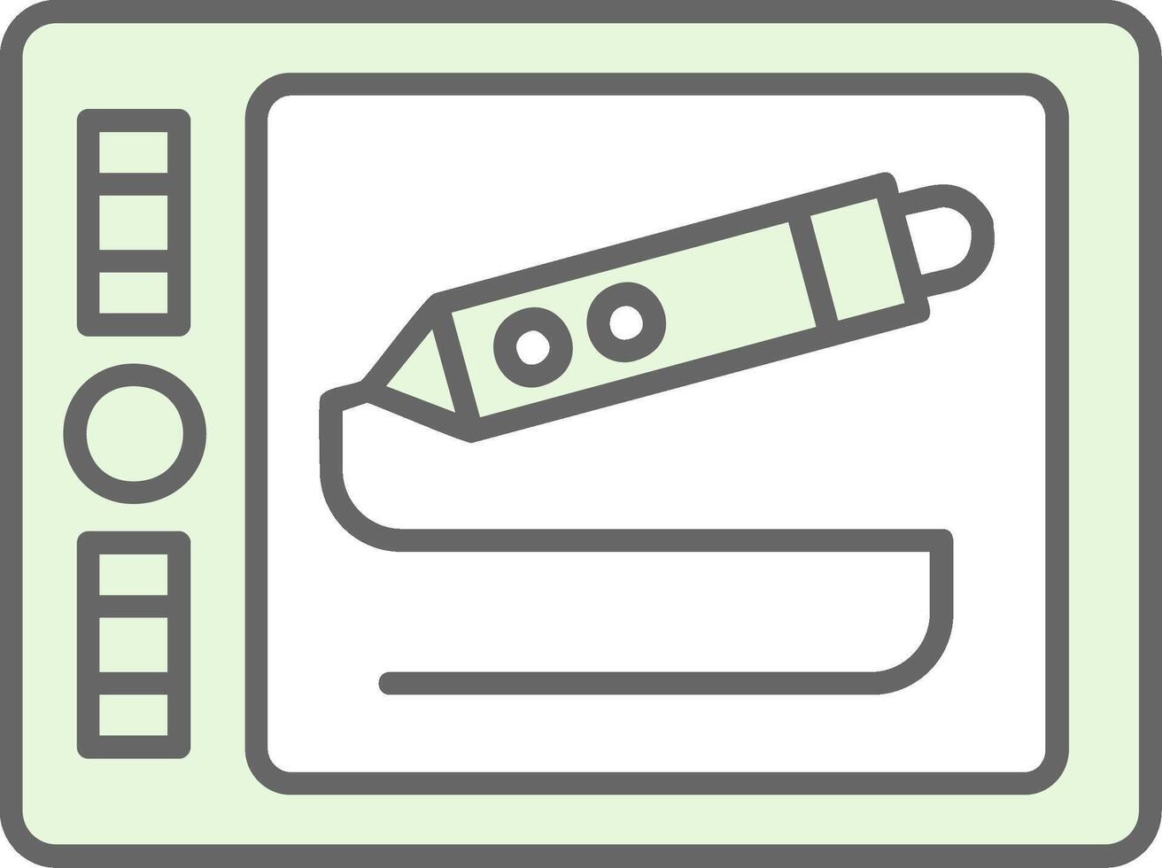 Graphic tablet Green Light Fillay Icon vector