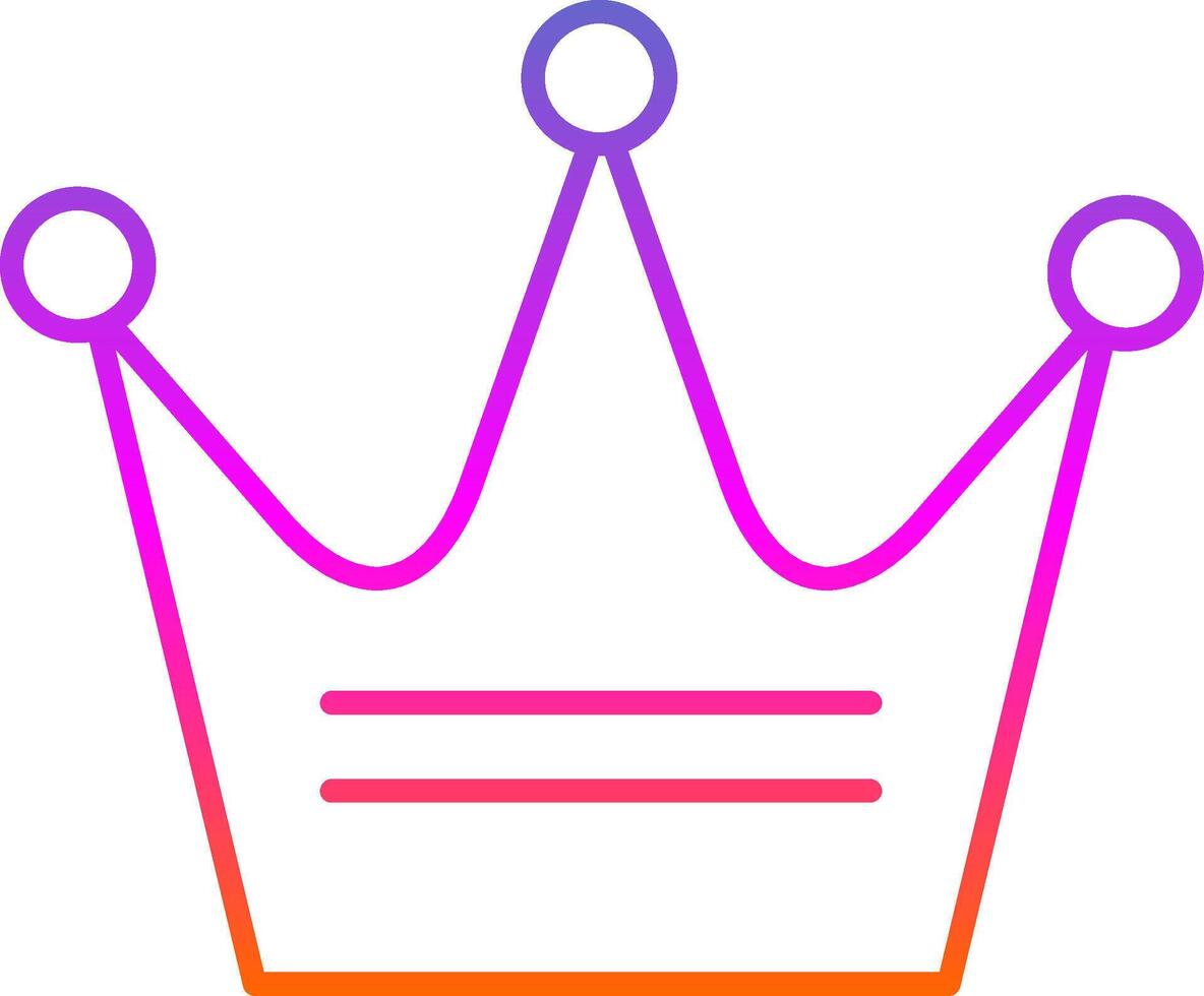Crown Line Gradient Icon vector
