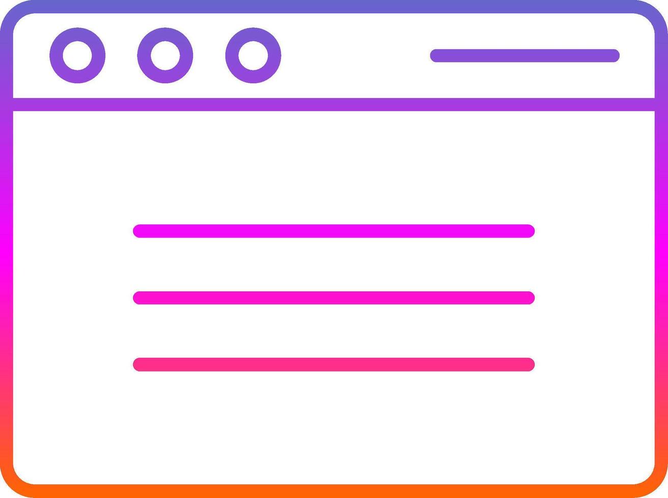 Browser Line Gradient Icon vector