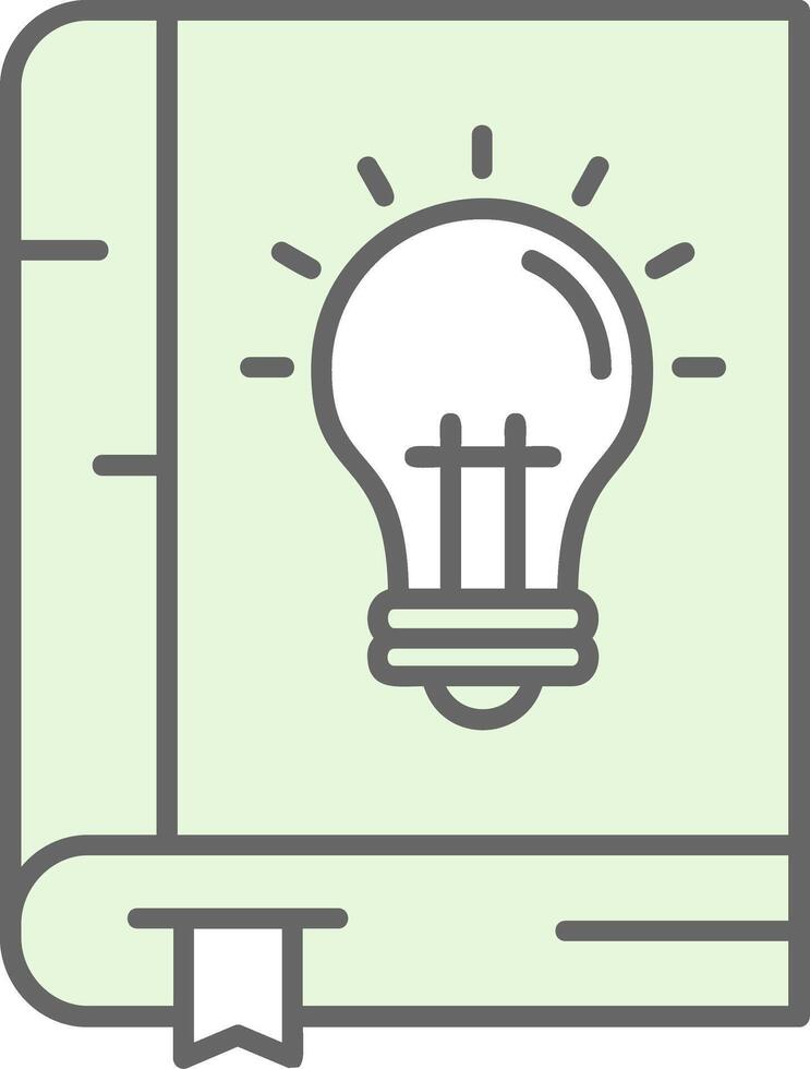 Knowledge Green Light Fillay Icon vector