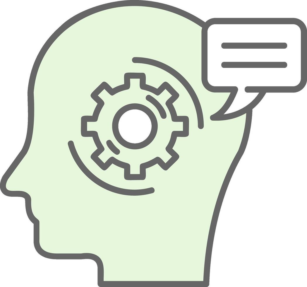 Thinking Green Light Fillay Icon vector
