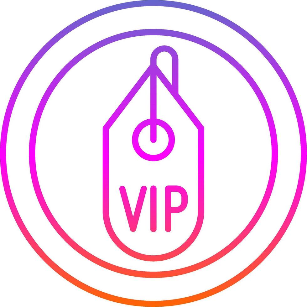 Vip Line Gradient Icon vector