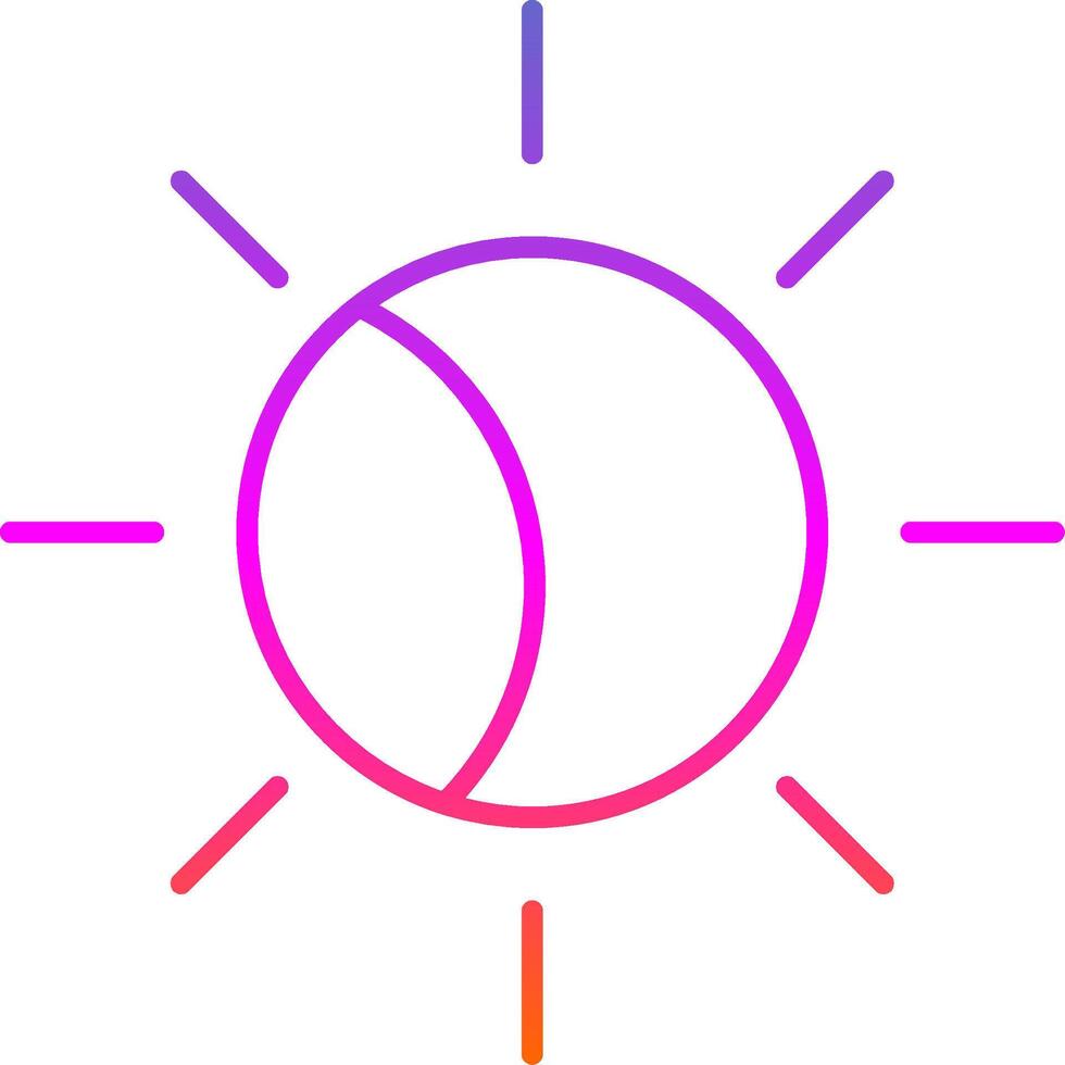 Eclipse Line Gradient Icon vector