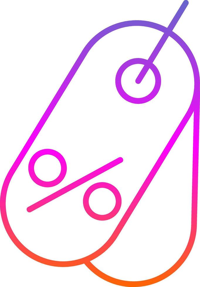 Tag Line Gradient Icon vector