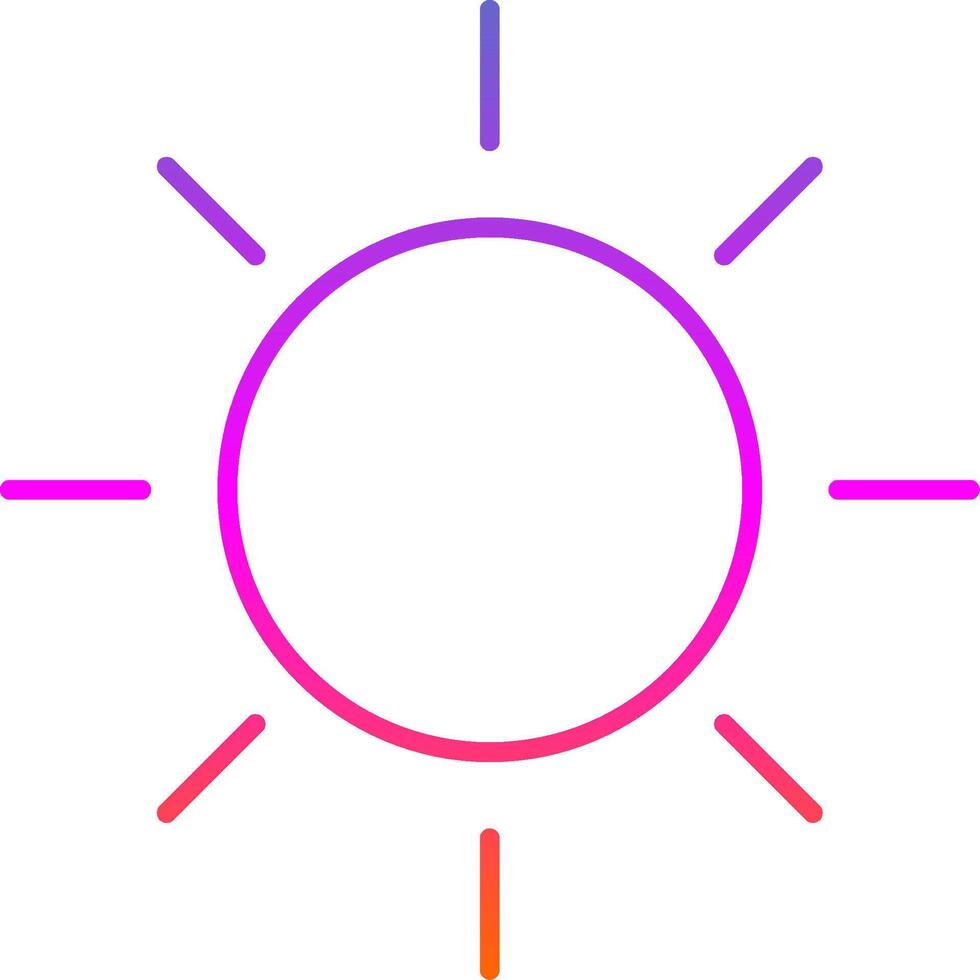 Sun Line Gradient Icon vector