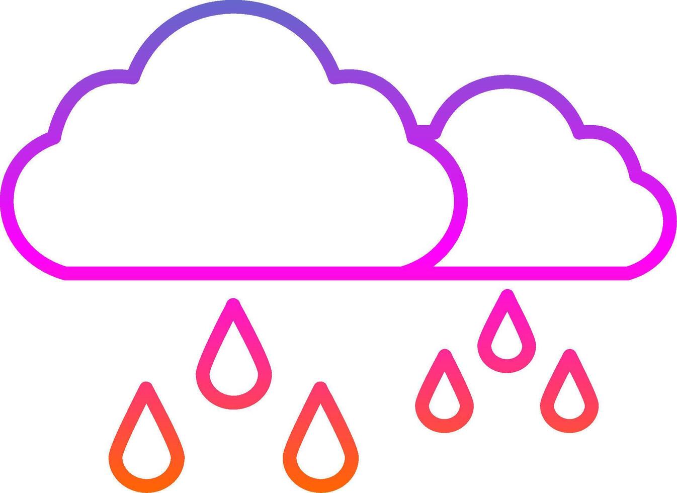 Rainy Line Gradient Icon vector