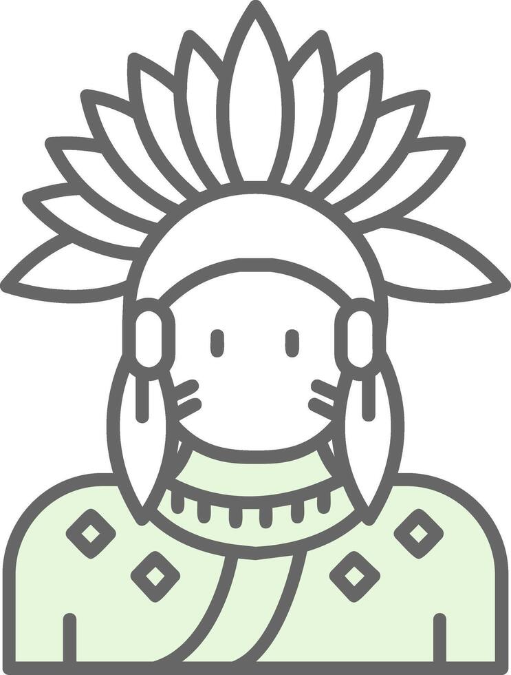 indio verde ligero relleno icono vector