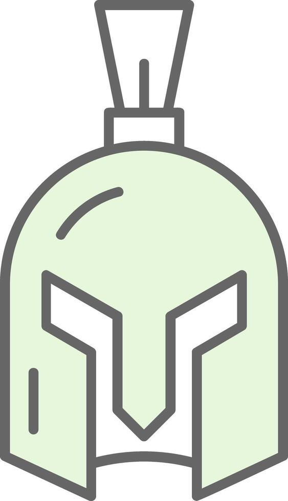 Helmet Green Light Fillay Icon vector