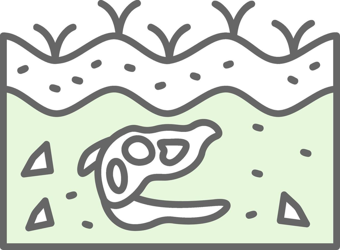 Fossil Green Light Fillay Icon vector