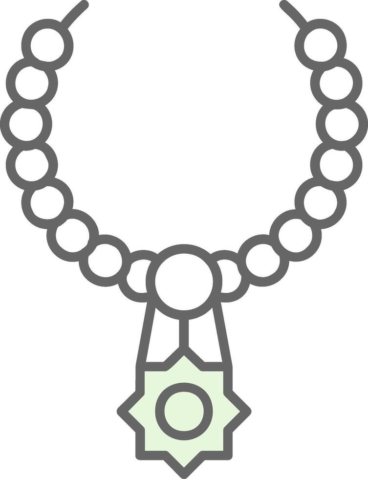 Necklace Green Light Fillay Icon vector