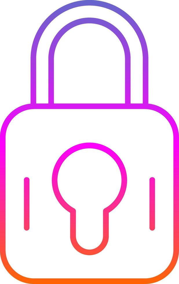 Padlock Line Gradient Icon vector