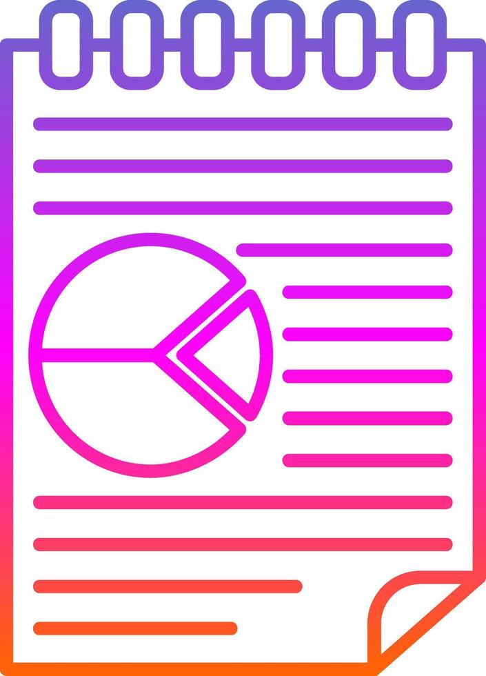 Accounting Line Gradient Icon vector