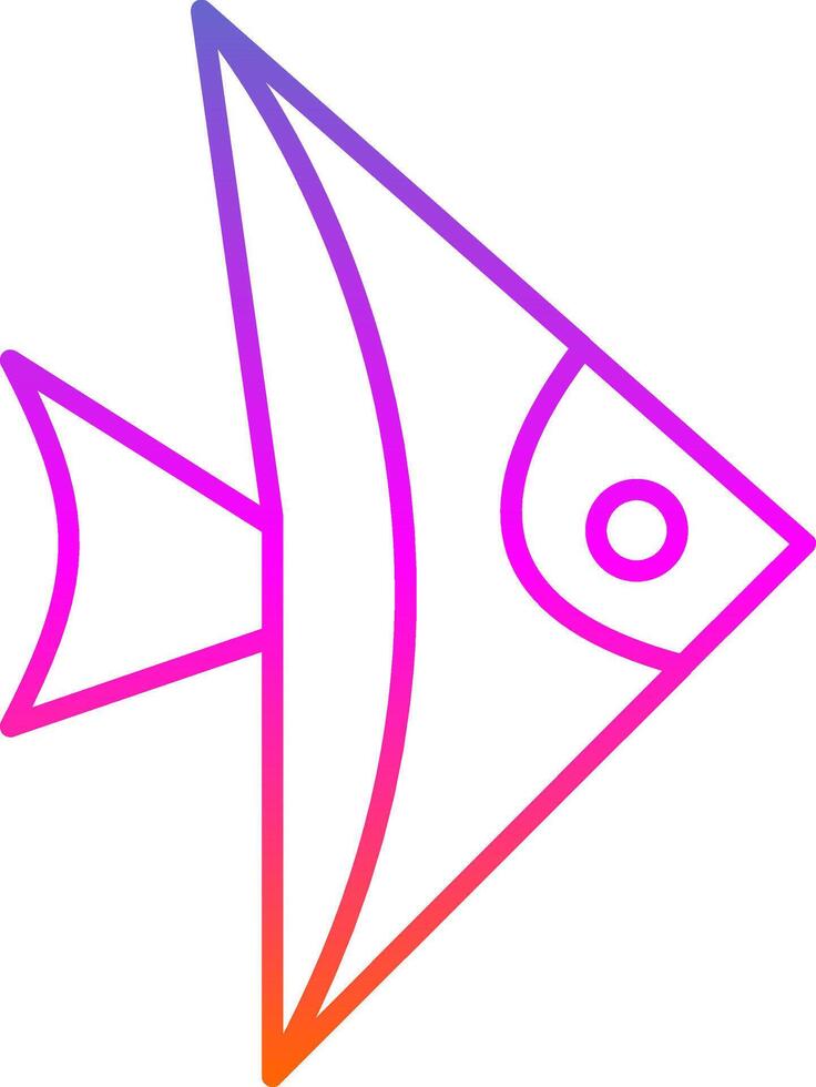 pescado línea degradado icono vector